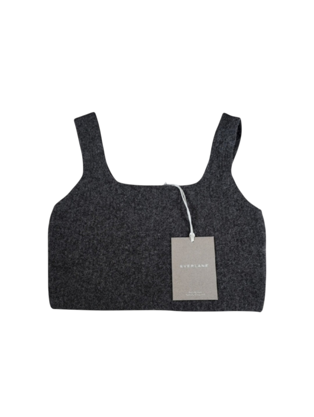 Everlane Cozy Stretch Tank Wool Blend  in Heathered Charcoal Size XS